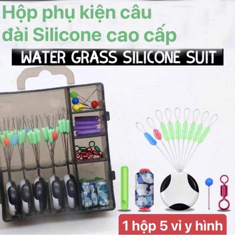 Hộp phụ kiện câu đài Silicone cao cấp ( 1 hộp 5 vỉ )