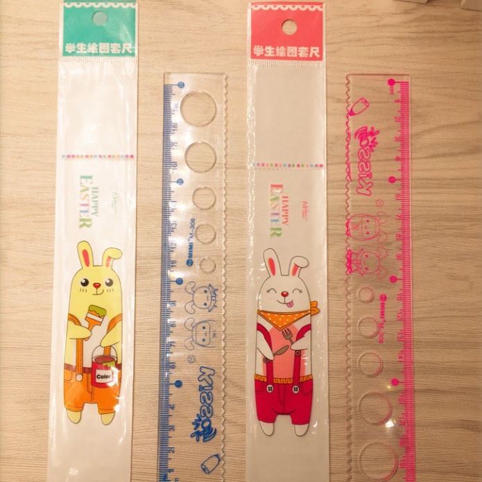 Thước kẻ Hoạt Hình Mimisu 20cm - Nhựa An Toàn Khó Gãy - Vạch Kẻ Chia Rõ Ràng