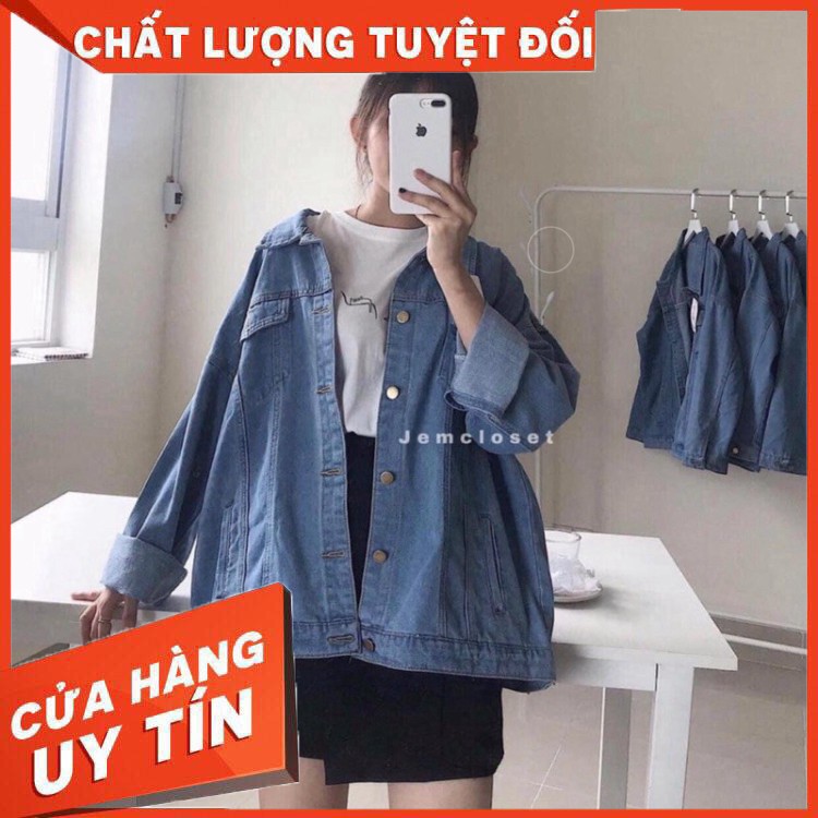 HÀNG CAO CẤP -  Áo khoát jean unisex hottrend -couple siêu xịn sang 🥰🥰🥰🥰mã trơn  - Hàng Cao Cấp