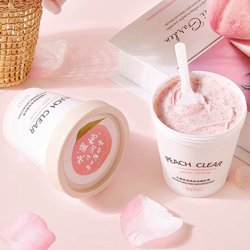 Muối tắm tẩy tế bào chết body HEYXI - PEACH CLAER/ tẩy da chết Body/ 200gr | BigBuy360 - bigbuy360.vn