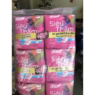 combo 2 gói băng vệ sinh diana siêu mỏng cánh tặng kèm gói băng vệ sinh ban đêm 29cm