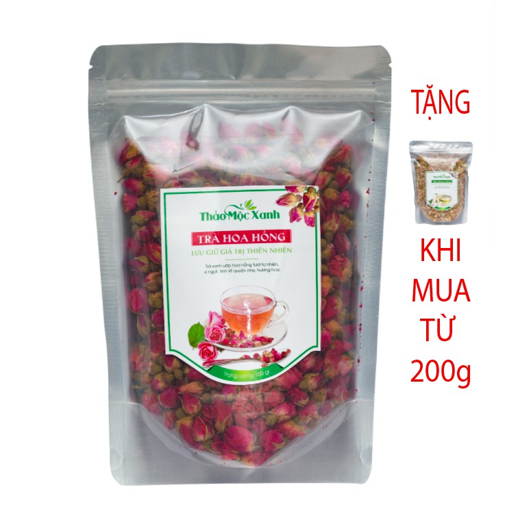 Trà hoa hồng sấy khô 100g (tặng 1 gói hoa nhài khi mua từ 200g)