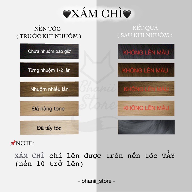 Thuốc nhuộm tóc Xám Chì bhanii store