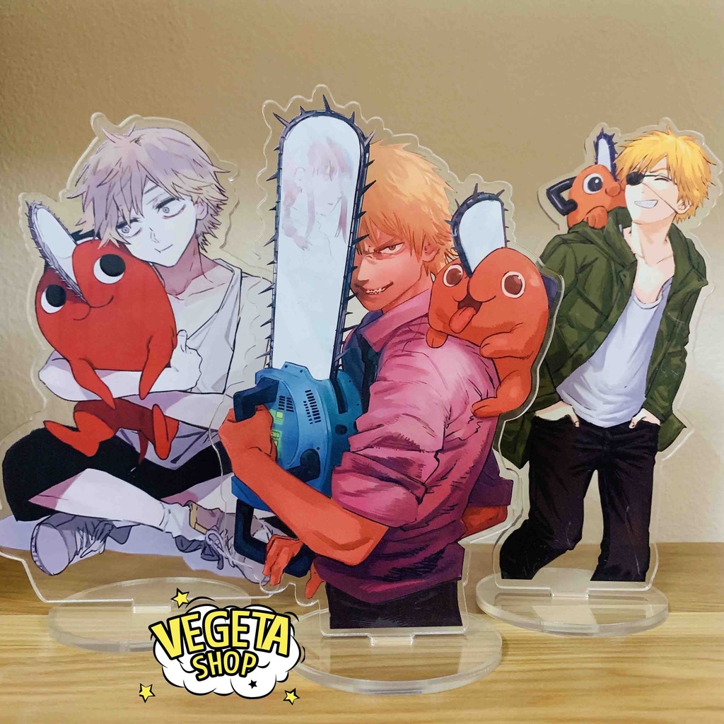 Mô Hình Tượng Standee Acrylic Mica 2 mặt - Chainsaw Man - Denji Pochita Power Aki Hayakawa Makima Reze Angel Himeno