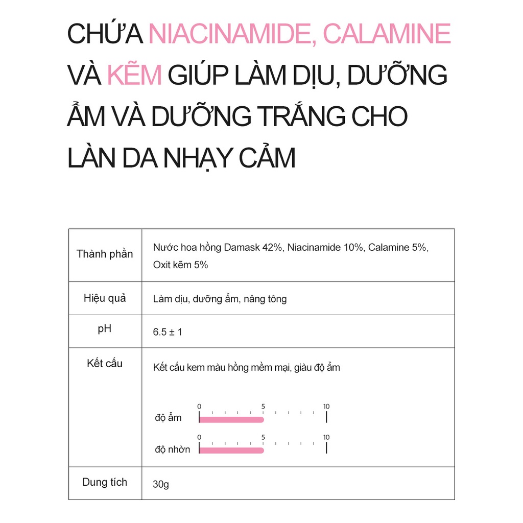 Kem dưỡng trắng Derma Factory Niacinamide 10% Calamine Cream 30g