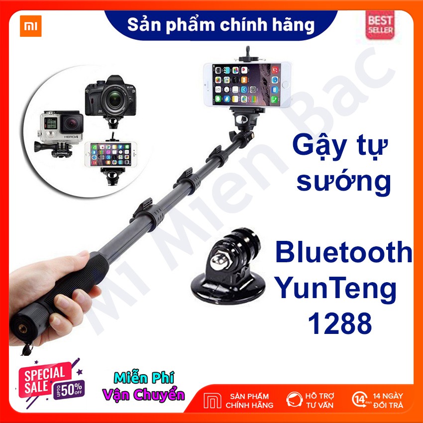 [Clear Kho] Gậy Tự Sướng Bluetooth YunTeng 1288 – Gậy Chụp Hình Cao Cấp YunTeng – Siêu Dài, Rất Chắc Chắn – Mi Miền Bắc