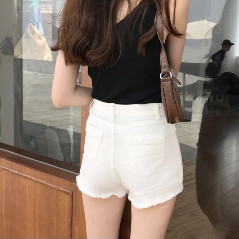quần sooc kaki rách gấu