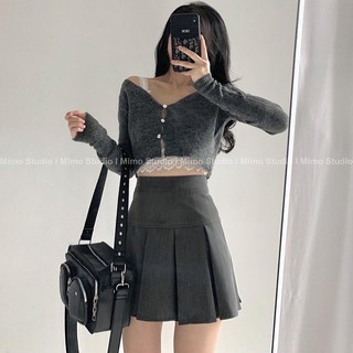 Set áo croptop + bra + cvay