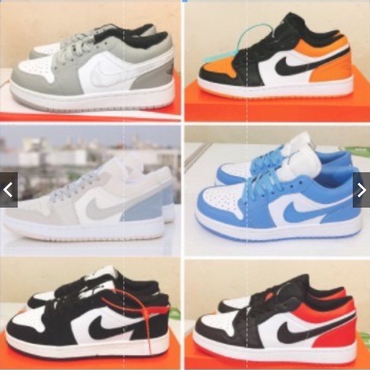 Giày thể thao Jordan1 cổ thấp [ĐĂNG LẠI] Giày sneaker jodan thấp cổ nam nữ các màu hot nhất Full Box Bill
