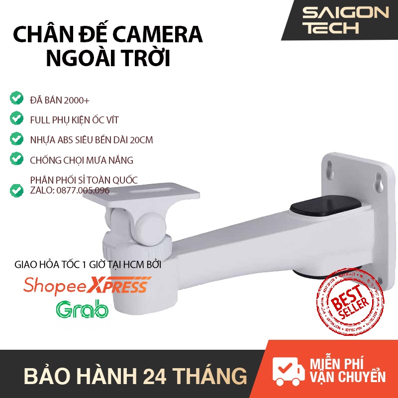 🔥[HCM - Hỏa tốc] Chân Đế Camera Ngoài Trời - Độ dài 20 cm - Nhựa cao cấp xoay 180 chiều ngang 110 độ chiều dọc | BigBuy360 - bigbuy360.vn