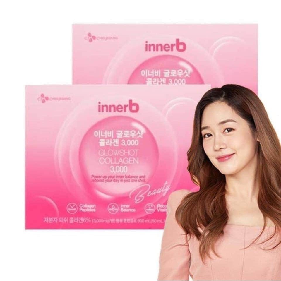 Hộp 6 Chai Nước Uống Bổ Sung Collagen Innerb Glowshot Collagen 50mlx6