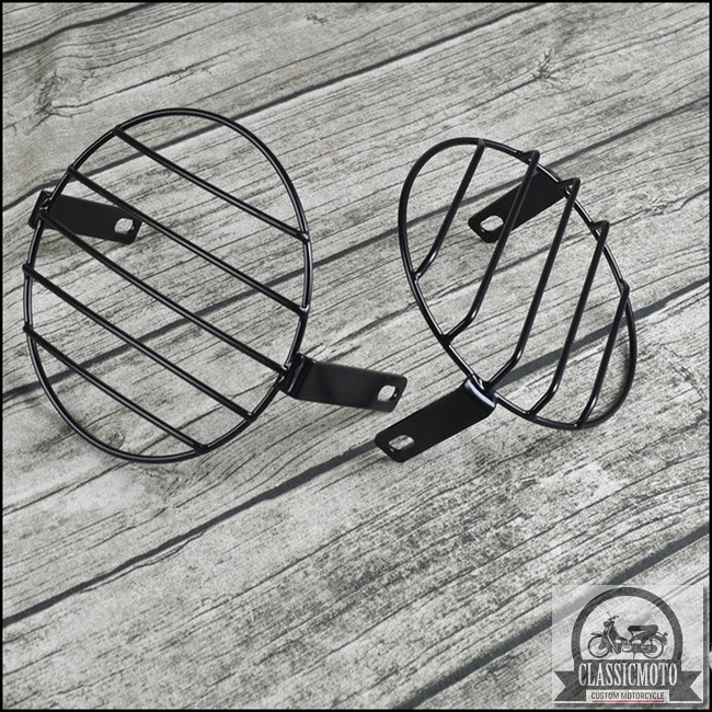 LƯỚI ĐÈN PHA XE MÁY CLASSIC - Lưới đèn pha lắp ngoài Cafe Racer Tracker CG125 SU GN125 CD 67 WIN