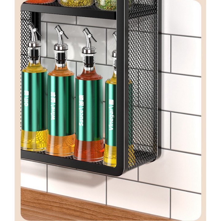 Euro Home - Kệ Bếp Gia Vị Treo Tường Wall Spice Carbon