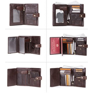 VÍ GẤP NGẮN CÚC BẤM DA THẬT - 1325770