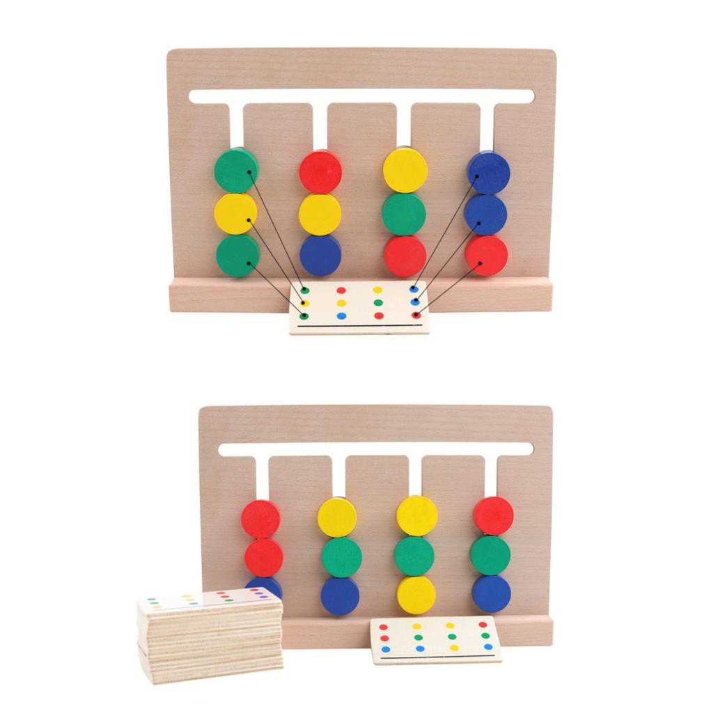 Giáo Cụ Montessori - Four color game - Đồ Chơi Rèn Luyện Trí Tuệ Phát Triển Tư Duy Logic