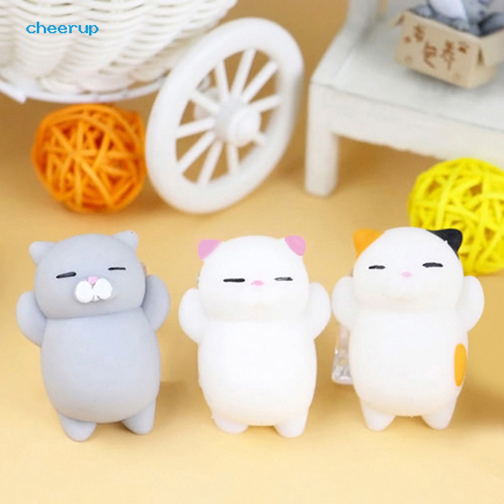 Đồ chơi nắn bóp đàn hồi hình chú mèo hoạt hình đáng yêu giảm căng thẳng