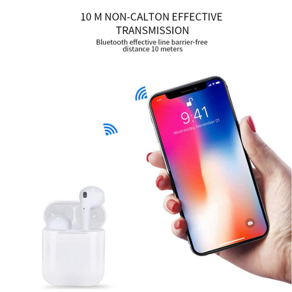 JOM! Airpods i12 TWS Original airpod earphone wireless Iphone Samsung i10