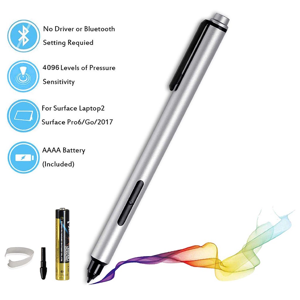 Bút cảm ứng microsoft Surface stylus Pen 4096 mức độ áp lực  cho Microsoft Surface Pro X Pro 7 Pro 6 Pro 5 Pro 4 Pro 3 Surface Laptop 3 2 1 Surface Book 1 Book 2 Surface Go Go2 để viết, vẽ có độ trung thực cao