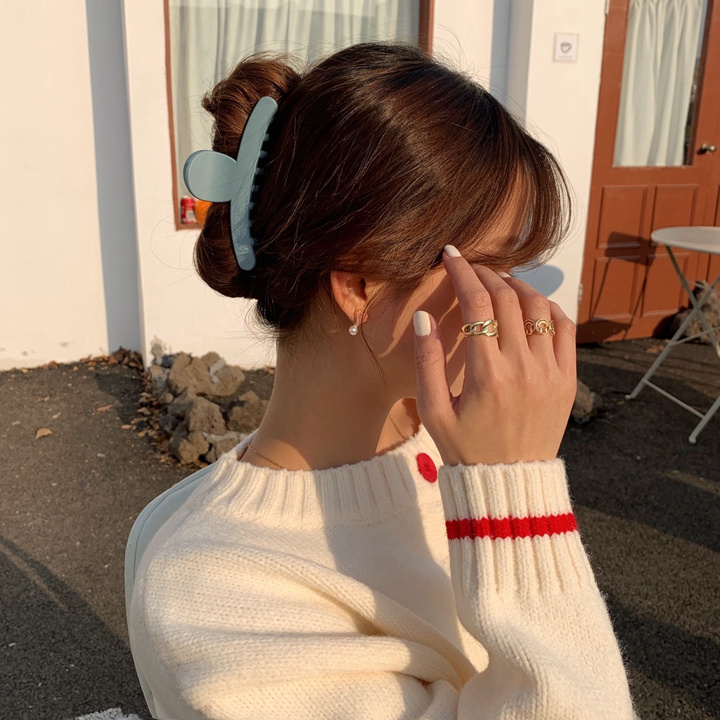 Kẹp Tóc Càng Cua Bằng Nhựa Cỡ Lớn Màu Sắc Ngọt Ngào Thời Trang Cho Nữ