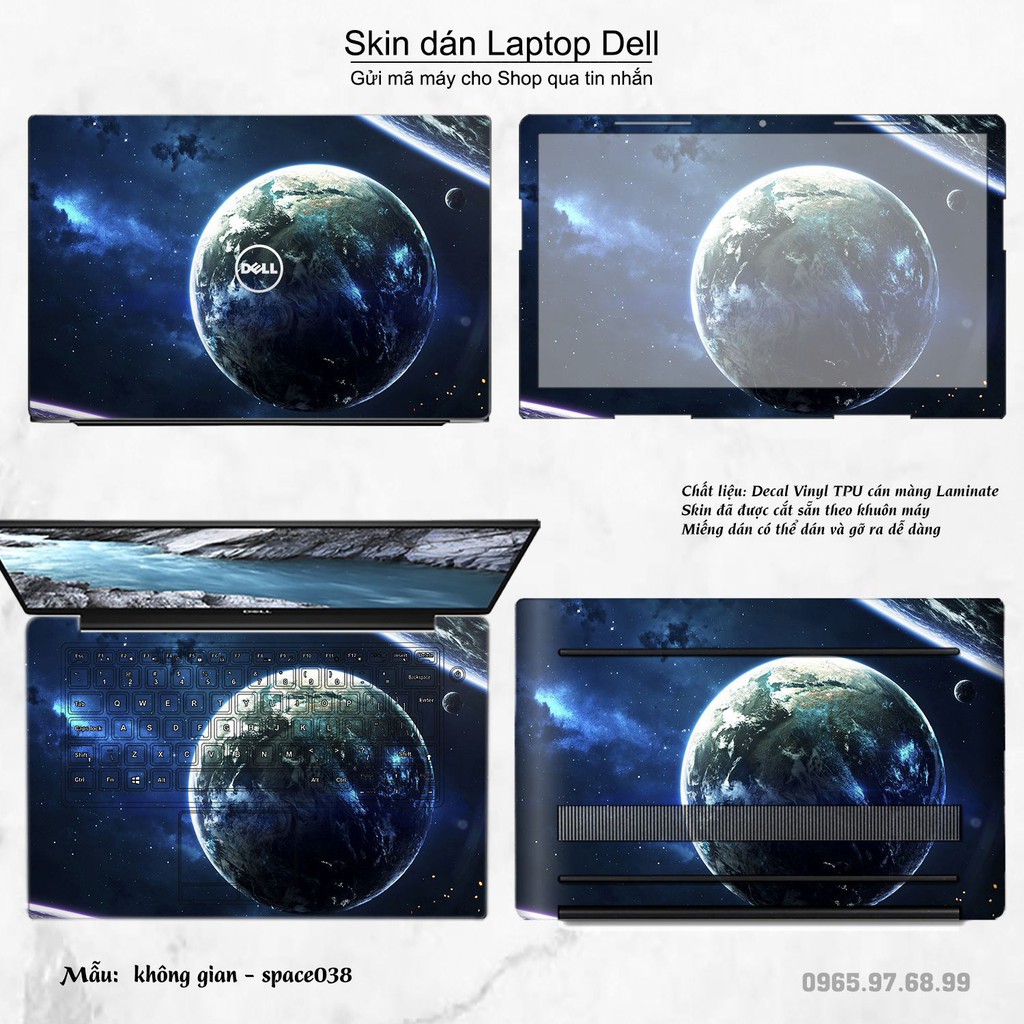 Skin dán Laptop Dell in hình không gian nhiều mẫu 7 (inbox mã máy cho Shop)