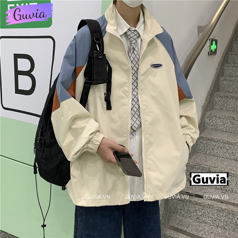 Áo Khoác Bomber Dù PHỐI MÀU Nam Nữ Form Rộng 2 Lớp, Áo Khoác Áo Gió Bomber Bóng Chày Chống Nắng Thời Trang GUVIA