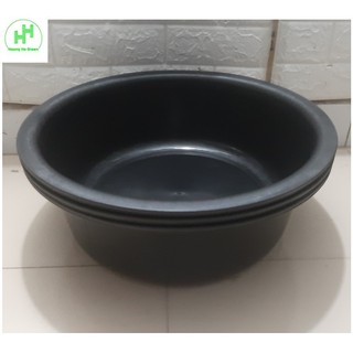 3 Chậu/Xô 5T4 Anh Quân, Đựng Nước, Đựng Đồ, Máng Ăn, Chậu Rửa Bát, Chậu Giặt, Kích Thước 44x44x15Cm - Màu Đen