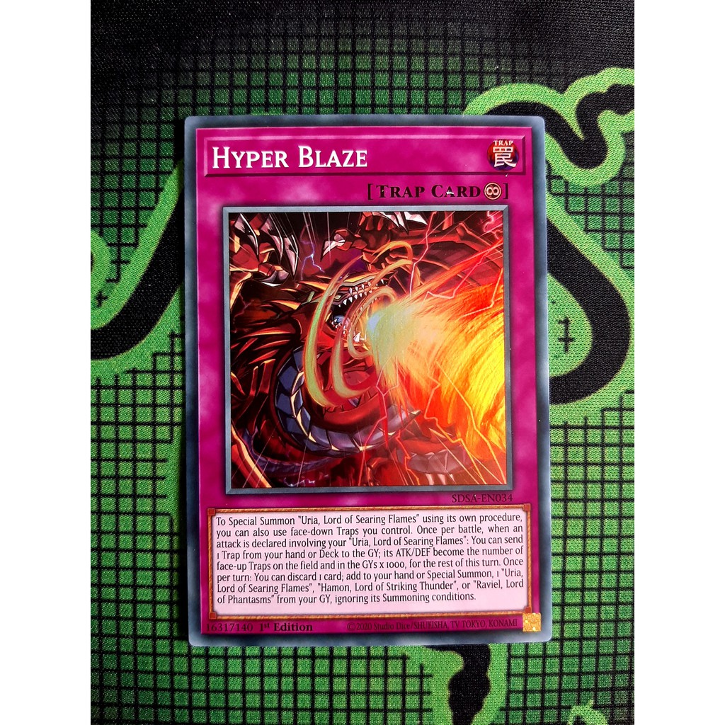 Thẻ Bài Mint90 Yugioh Trap Hyper Blaze - SDSA-EN034 - Super