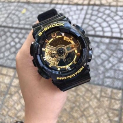 Gshock đôi GA110 black gold