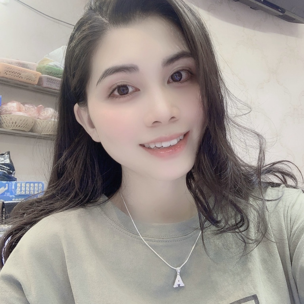 Dây chuyền bạc nữ mặt chữ cái đính đá  phay sáng đẹp bạc ta nguyên chất.