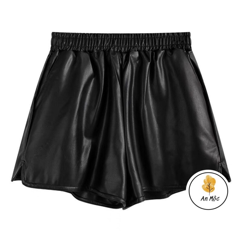[AN MỘC] Quần short da lưng chun cá tính cho nữ