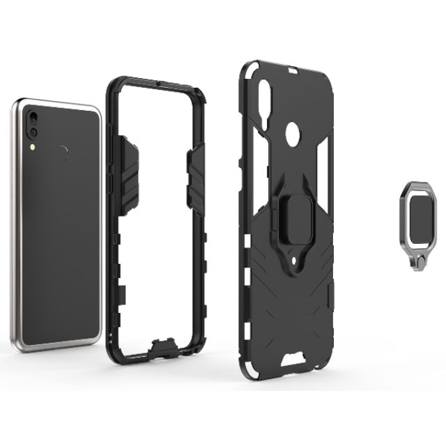 Ốp lưng Huawei Honor Play chống sốc Iron Man Iring cao cấp giá đỡ xem phim