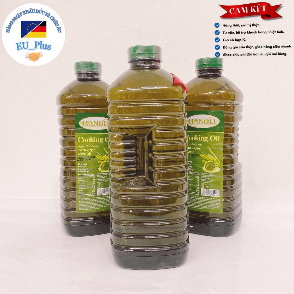 Dầu oliu nấu ăn HANOLI Cooking Oil dung tích 1 Lít, 3 Lít, 5 Lít