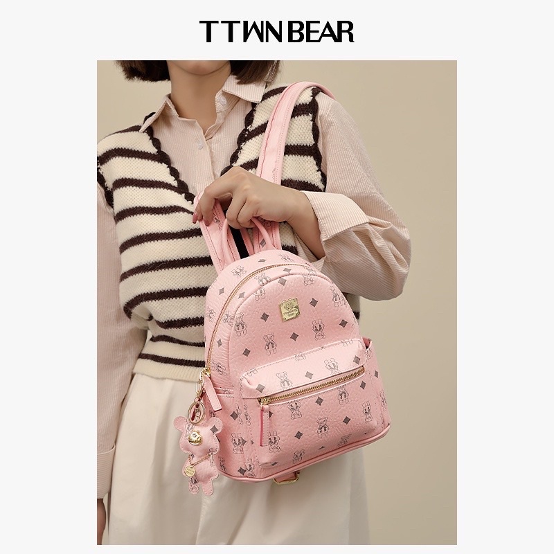 Balo ttwn bear màu hồng