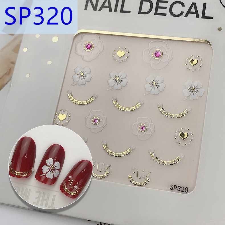 Miếng dán móng tay hình kim cương lấp lánh nghệ thuật