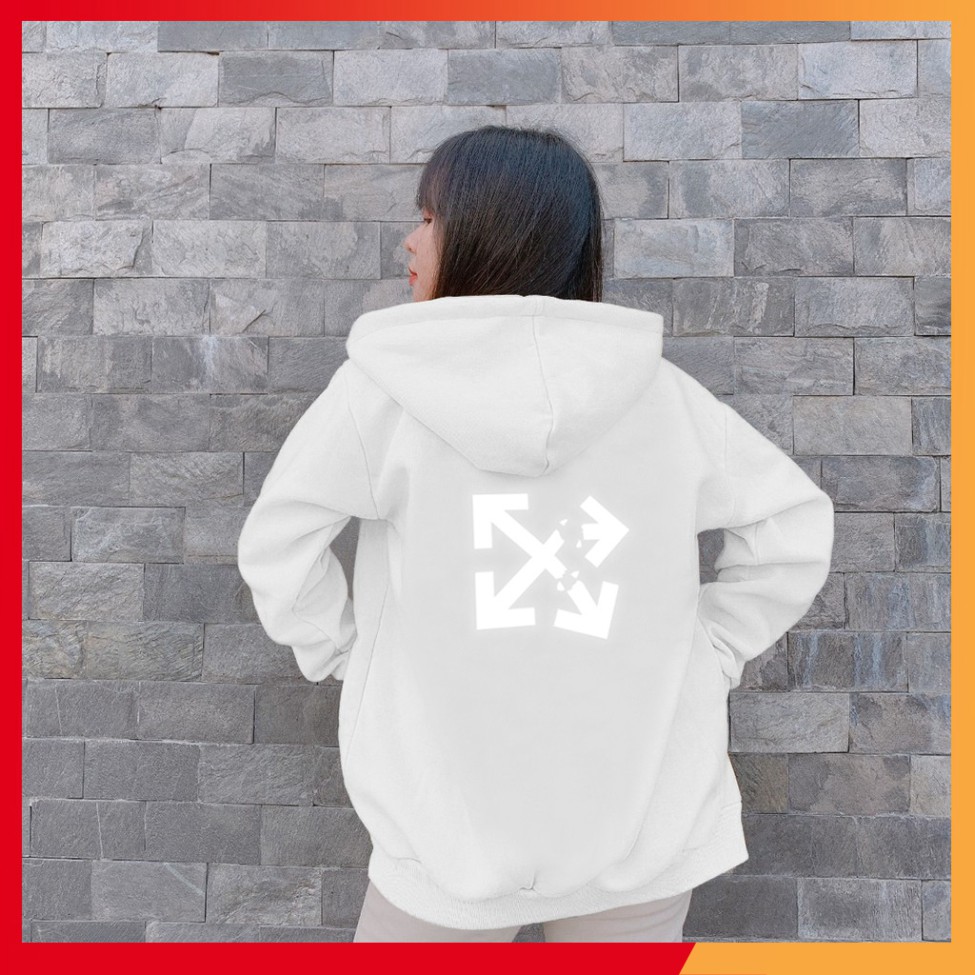 Áo Khoác Nỉ Hoodie Phản Quang Off White PQ35KN HaHo Fashion Áo Quần Giá Rẻ Bền Đẹp