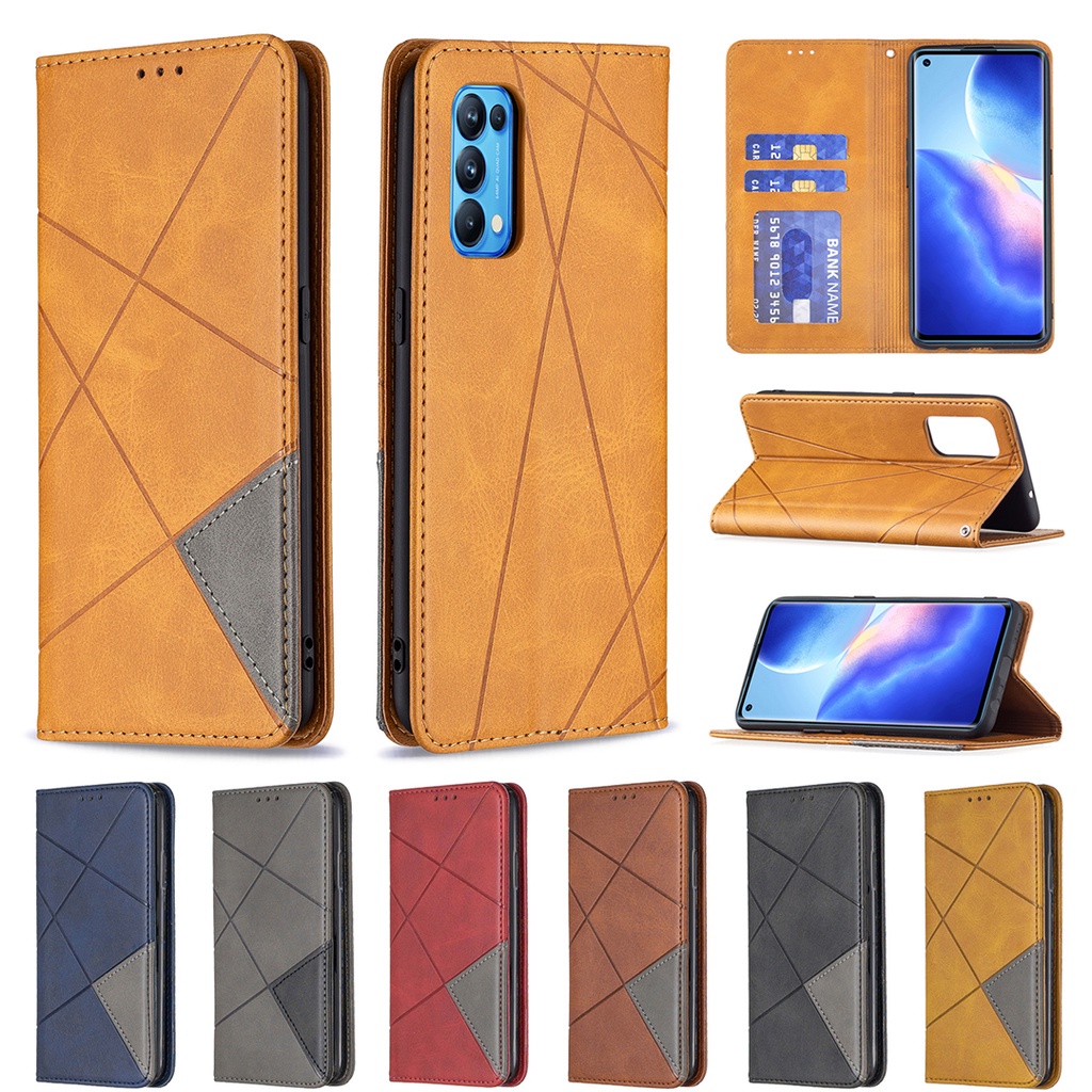 Case for OPPO RENO 5 5G/ RENO 5 PRO 5G Bao da điện thoại nhiều màu sắc tùy chọn dành cho