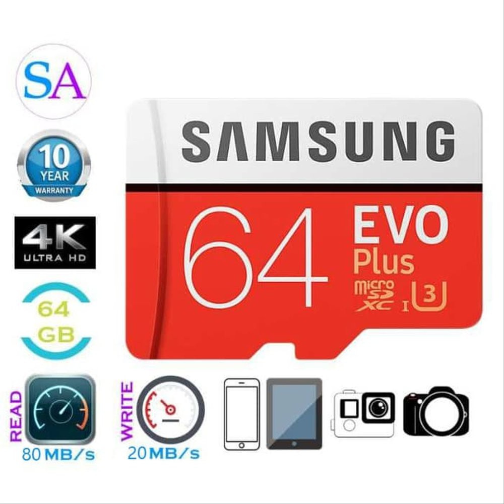 Thẻ Nhớ Samsung 64gb Evo Plus Microsdxc Uhs-i Chất Lượng Cao