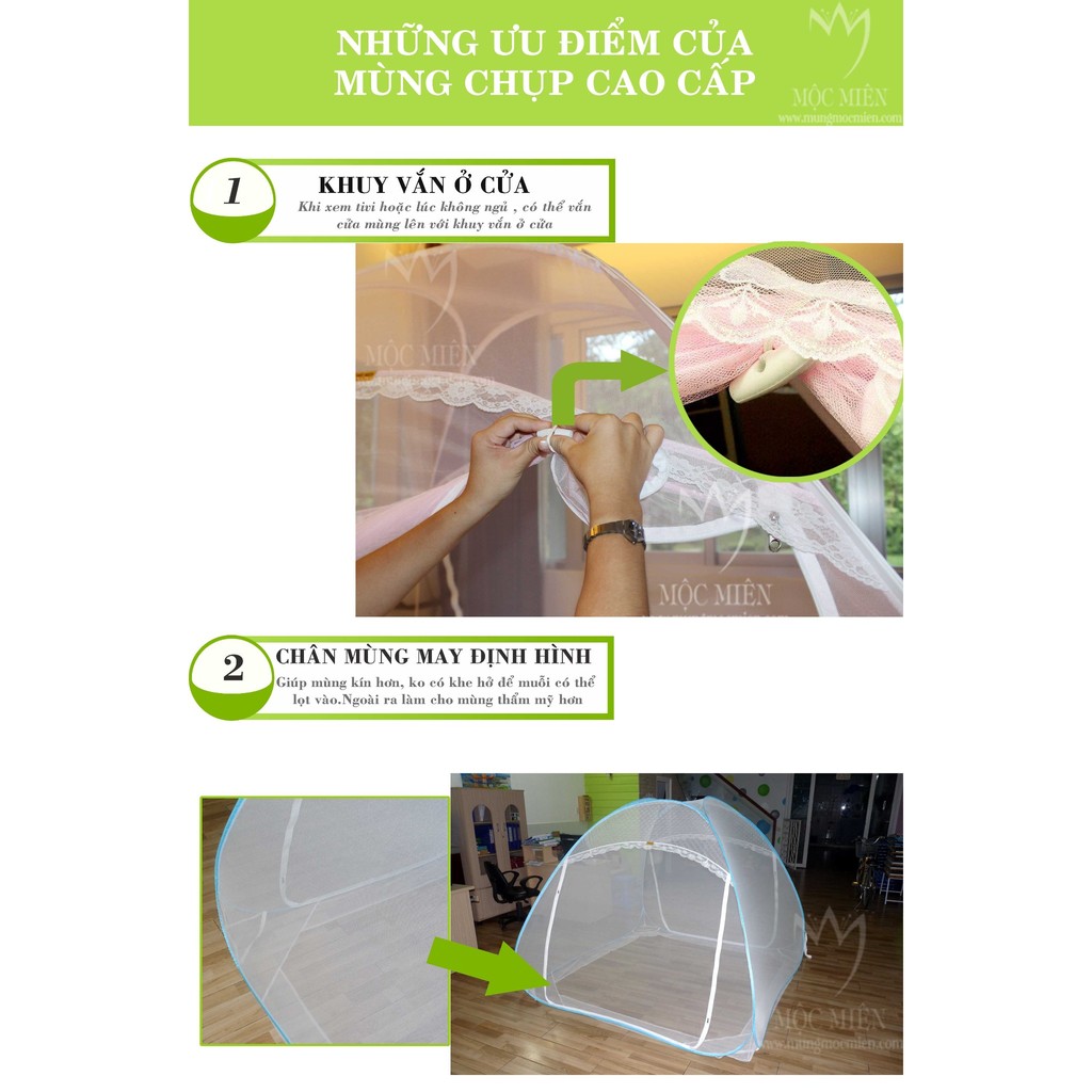 Mùng chụp tự bung cao cấp MỘC MIÊN