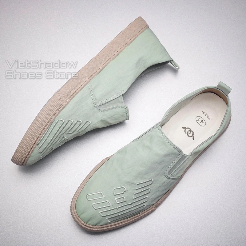 Slip on nam 2020 - Giày lười vải nam cao cấp BAODA - Vải polyester (gió) chống thấm 5 màu tuyệt đẹp - Mã 20201