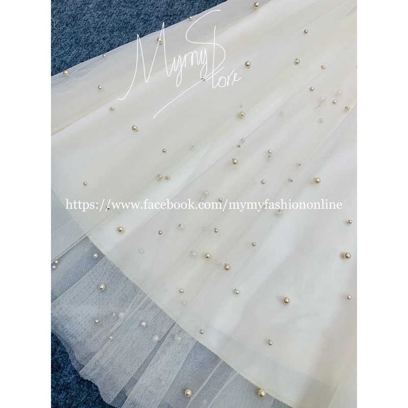 Đầm xoè công chúa 2 dây kết cườm toàn thân váy TRIPBLE T DRESS -Size S/M/L  MS10Y