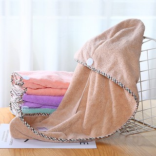 Khăn ủ tóc, khăn quấn tóc sợi microfiber siêu thấm,lau khô siêu tốc(giao màu ngẫu nhiên)