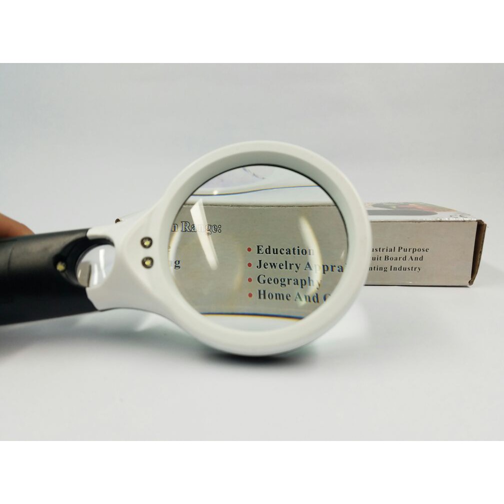 Kính lúp cầm tay có Led Magnifier siêu sáng size to, Zoom loại tốt nhất x10lần.