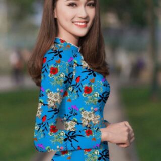 Vải áo dài hoa nhỏ