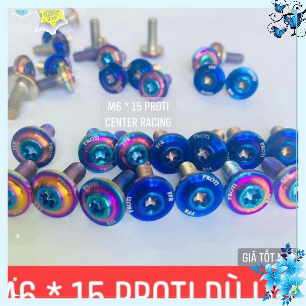 Ốc titan Proti M6 * 15 mm dù lớn giá siêu tốt Sản Phẩm Chất Lượng , Giá tốt , Chính Hãng , Miễn Phí Vận Chuyển