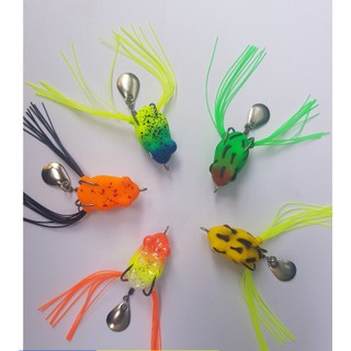 4 Mồi Nhái hơi mini giả câu Cá Lóc, Câu lure