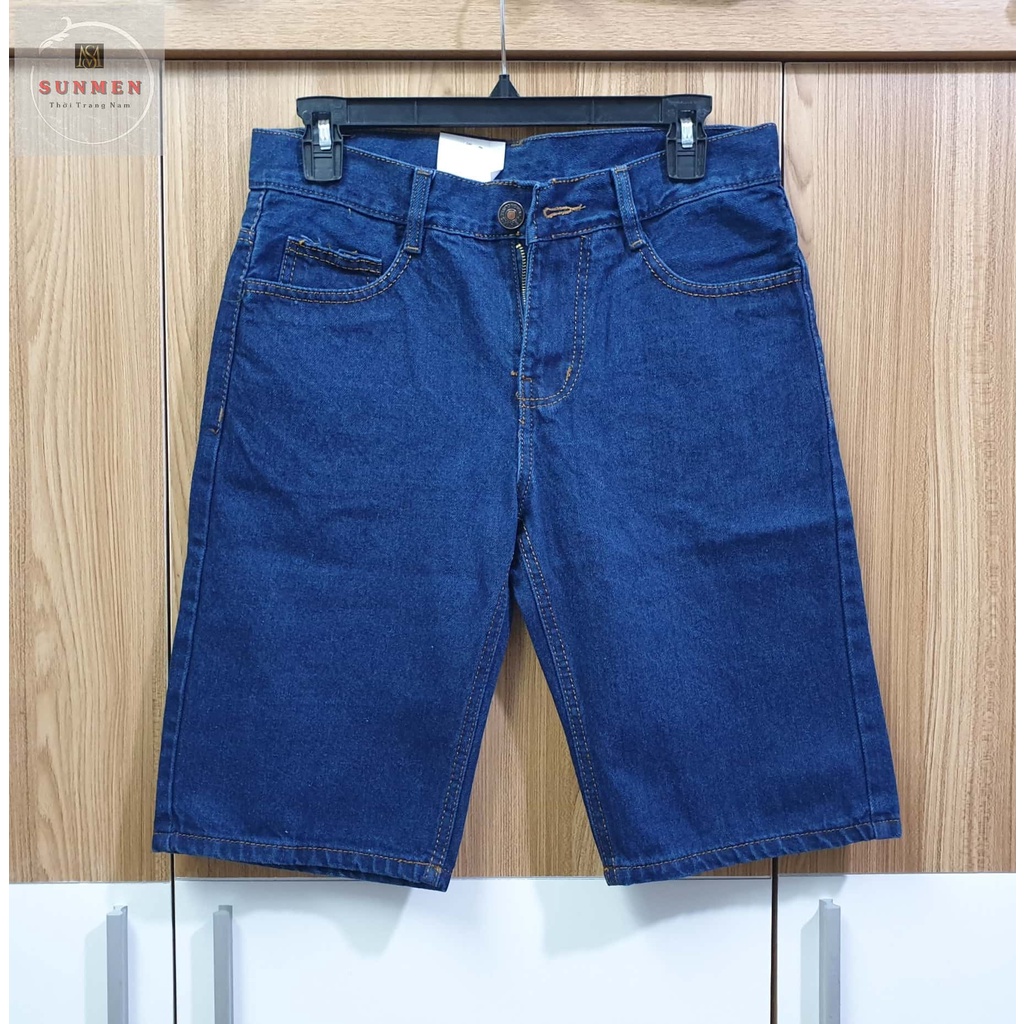 Quần Jean Lửng Nam-Quần Short Jean Nam Cao Cấp SUNMEN-Hàng VNXK 100%