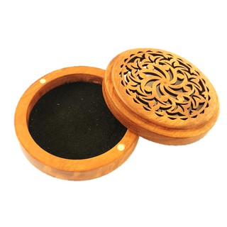 Hoàng Trầm - Hộp đốt trầm / Chất liệu gỗ Hương  - Đường Kính 10cm