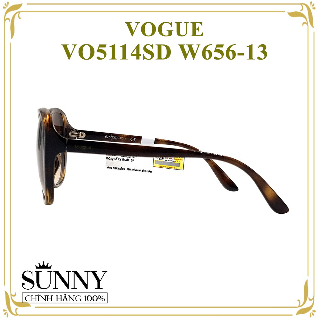 VO5114SD W656-13 - Kính mát Vogue chính hãng Italia, bảo hành toàn quốc