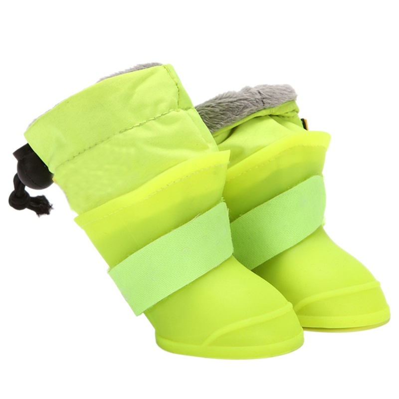 Giày Boot Bằng Vải Nỉ Chống Nước Chống Trượt Bền Bỉ Dành Cho Chó Cưng