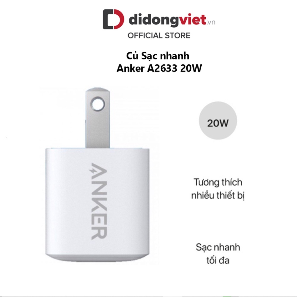 Củ Sạc nhanh Anker A2633 20W